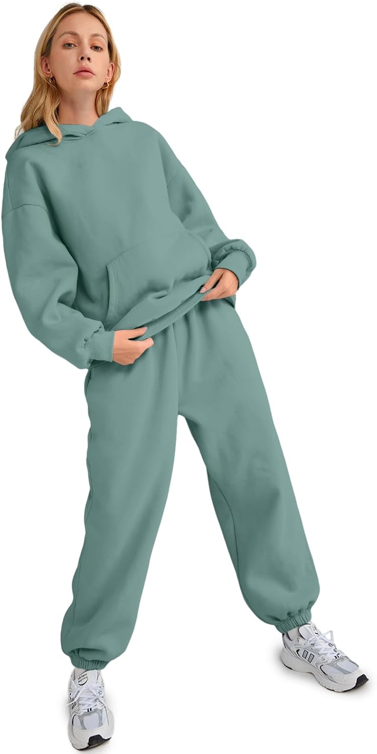 Womens 2 Piece Outfits Lounge Hoodie Sweatsuit Sets