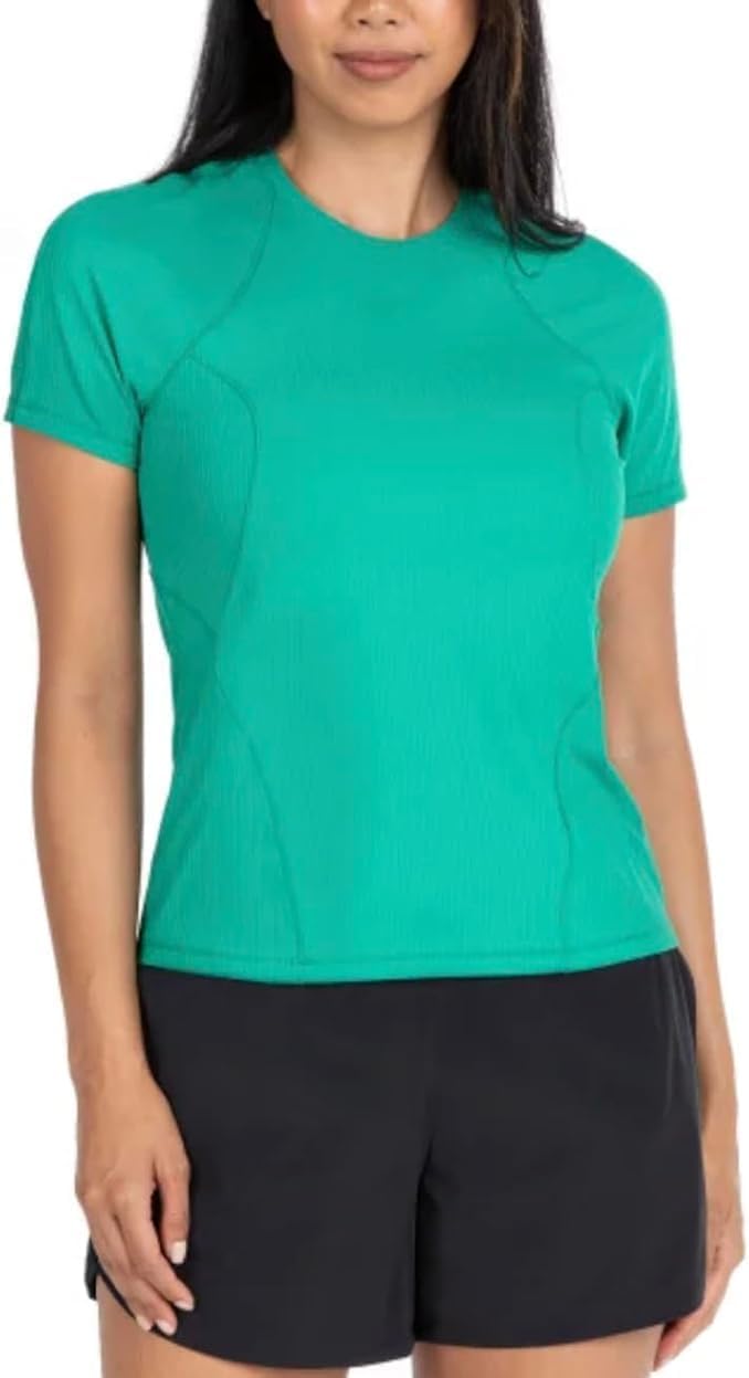 Spyder Active Women's UPF 50+ Ribbed Short Sleeve Tee Shirt