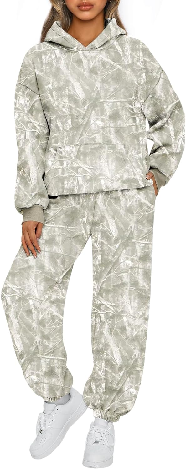 Womens 2 Piece Outfits Lounge Hoodie Sweatsuit Sets