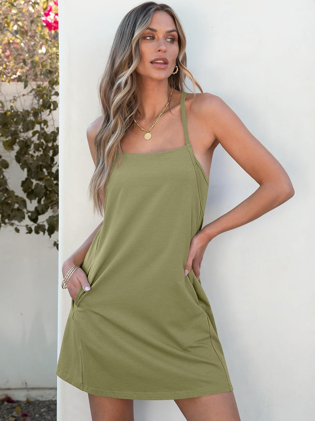 Women Summer Dress 2026 Beach Vacation Outfits Tennis Athletic Workout Romper Dress Built in Shorts Travel Clothes