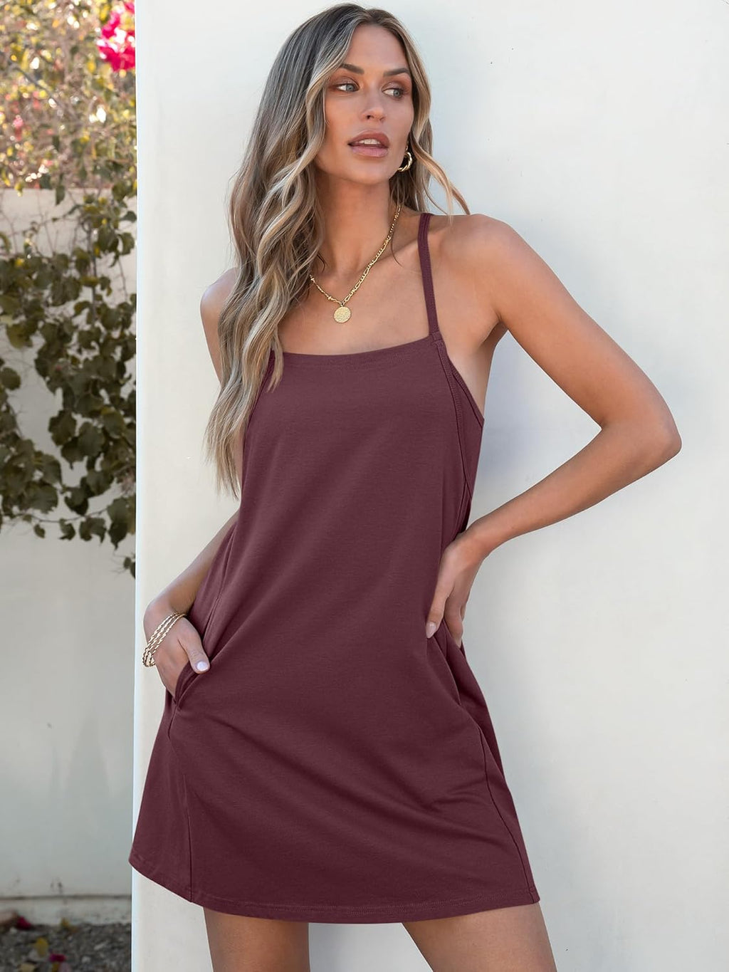 Women Summer Dress 2026 Beach Vacation Outfits Tennis Athletic Workout Romper Dress Built in Shorts Travel Clothes