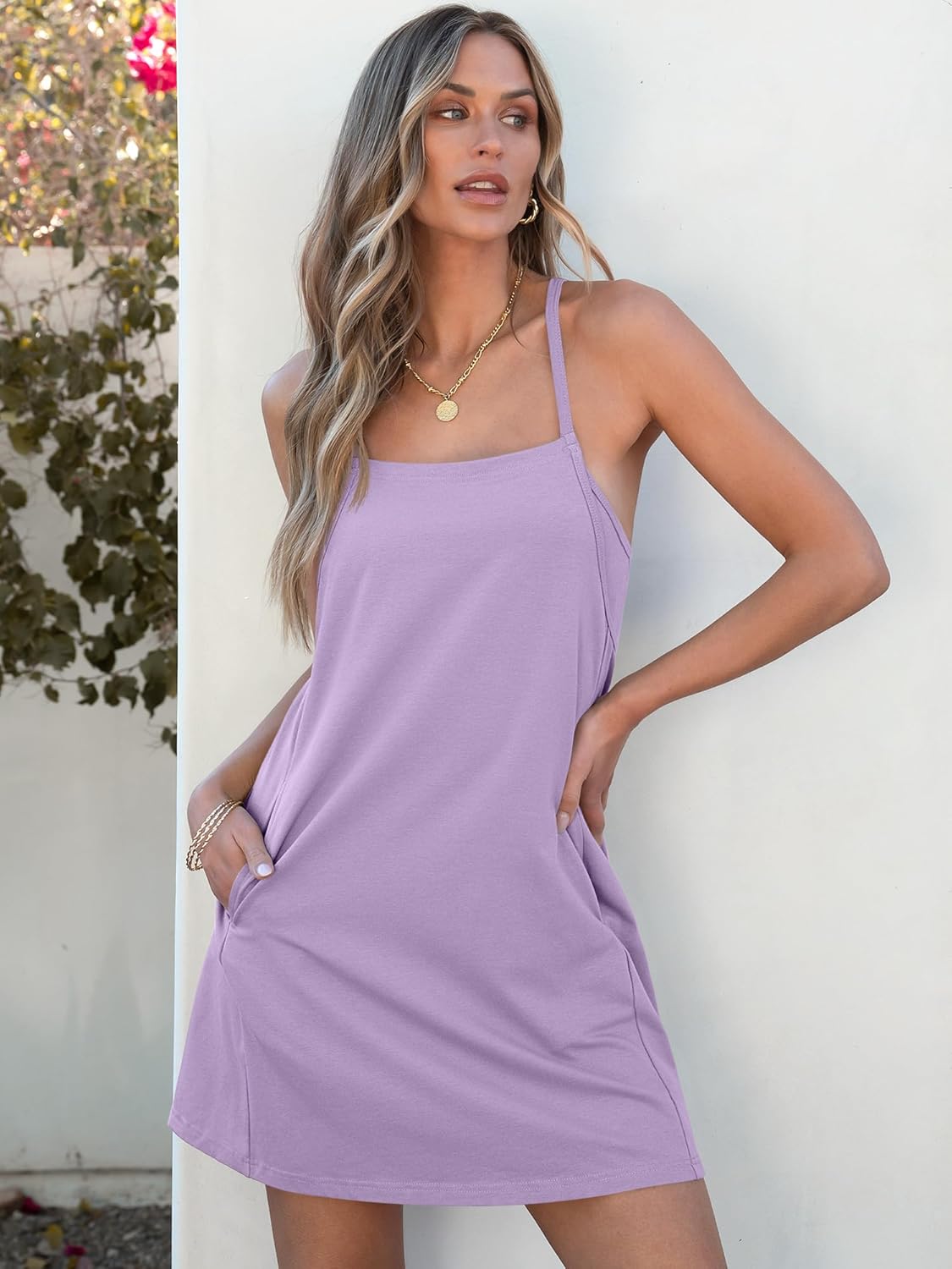 Women Summer Dress 2026 Beach Vacation Outfits Tennis Athletic Workout Romper Dress Built in Shorts Travel Clothes