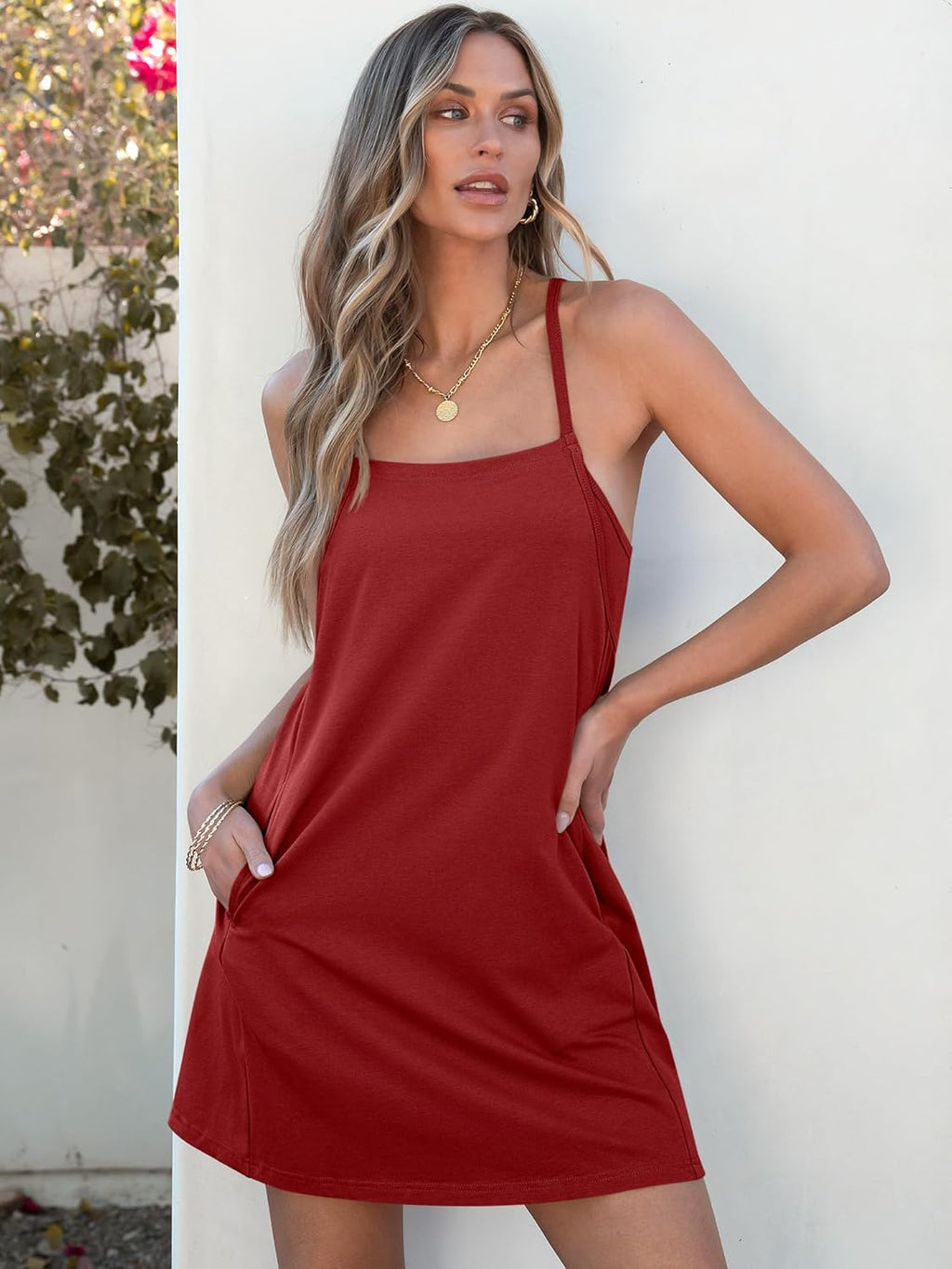 Women Summer Dress 2026 Beach Vacation Outfits Tennis Athletic Workout Romper Dress Built in Shorts Travel Clothes