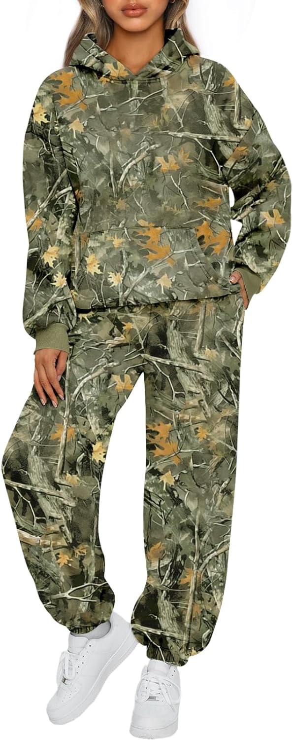 Womens 2 Piece Outfits Lounge Hoodie Sweatsuit Sets